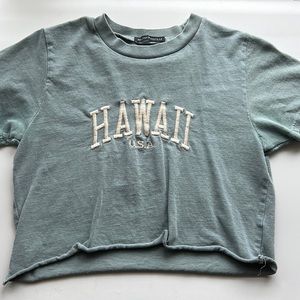 Brandy Melville Hawaii Cropped Tee
